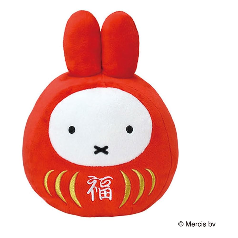 Sekiguchi Miffy Fukudaruma Plush Toy 20x14x12cm Soft Toy