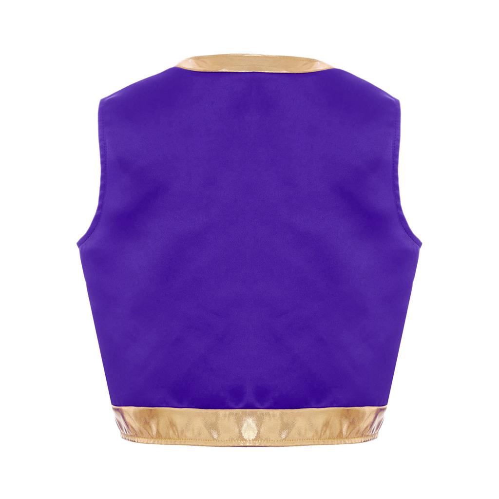 Children's Arab Prince Costume Kids Vest Pants Suit Boys Arabian Halloween Fancy Dress