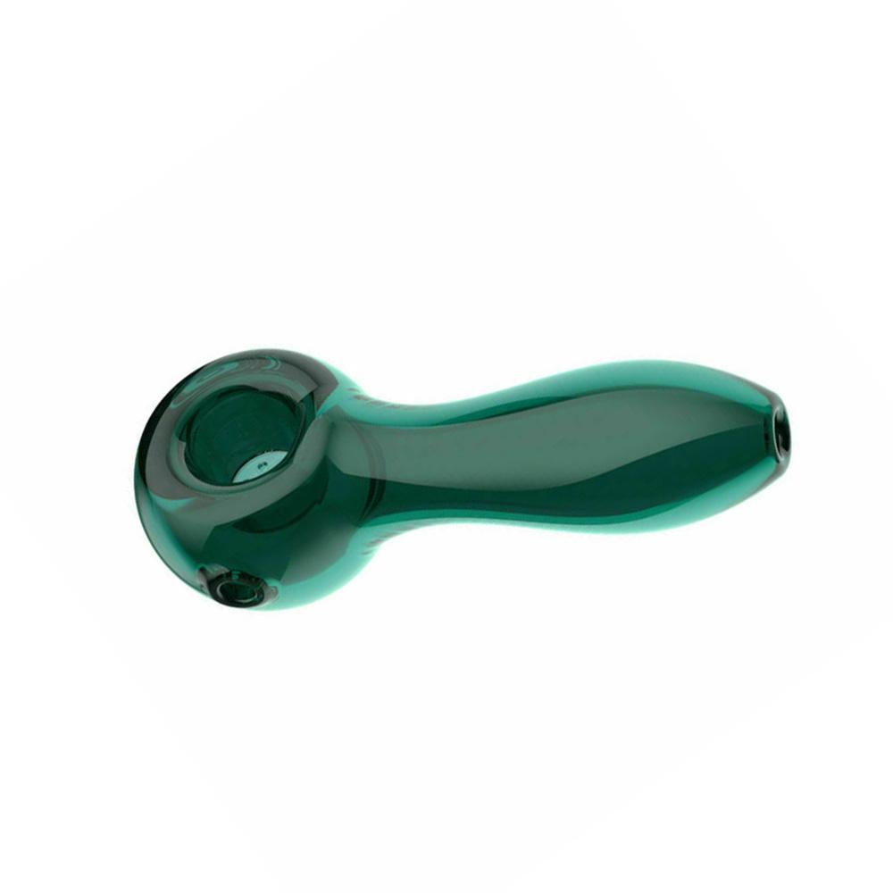 4" Mini 7Hole Glass Smoking Pipe Glass Spoon Smoke Pipes Green Bowl Pipe