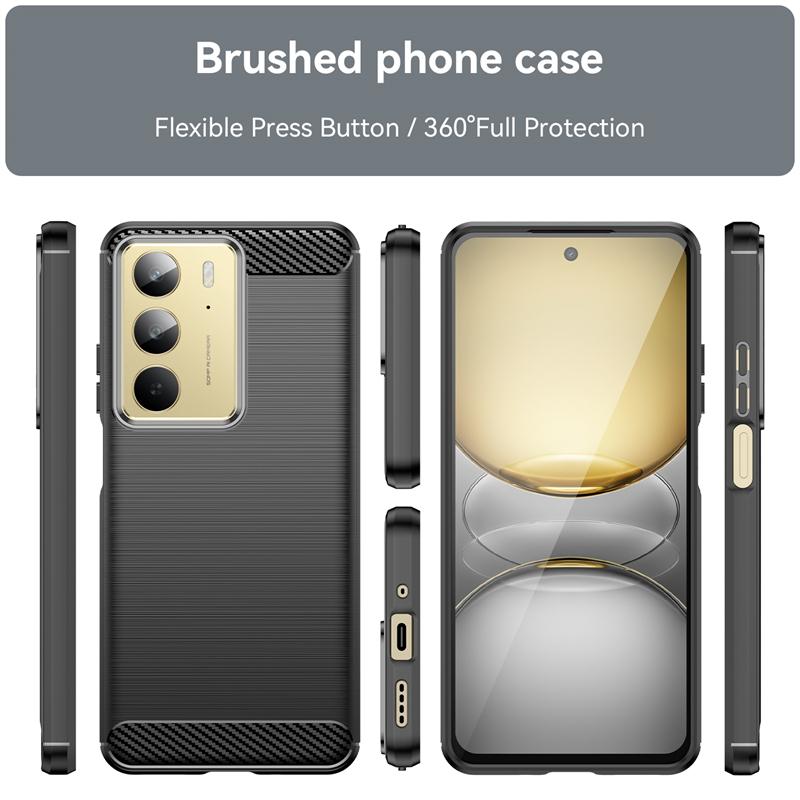 For Realme 14X Case Cover OPPO Realme 14X Capas New Carbon Fiber Phone Bumper Back Armor Shockproof Soft TPU Fundas Realme 14X