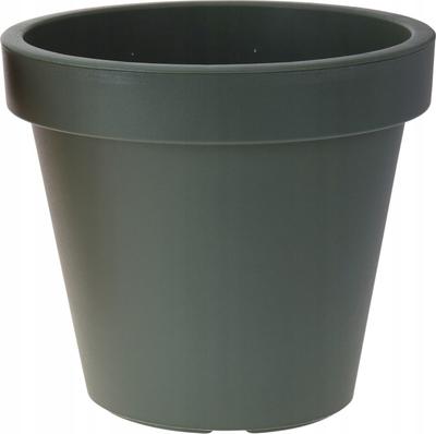 Round Green Plastic Flowerpot 20 X 18 Cm
