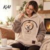 Warm Fleece Pet Holder Cat Hoodie with Pouch, Carrier Sweatshirt for Dog & Cat, Hooded Pullover, Hands Free Pouch Kangaroo Pocket, Drop Shoulder