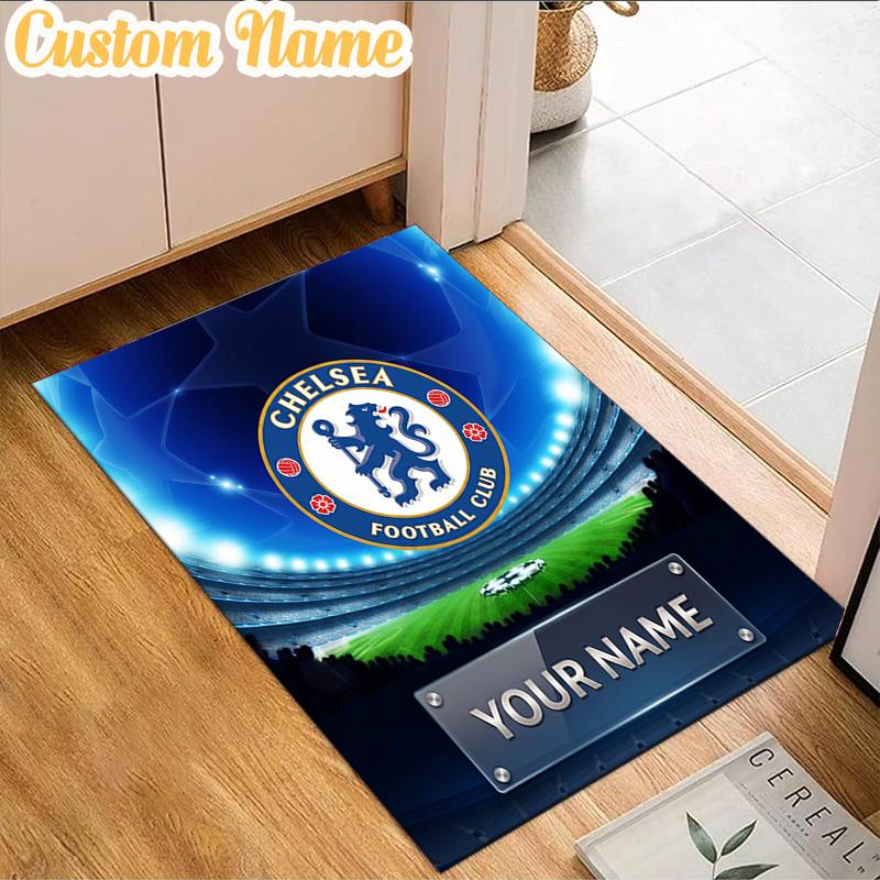 Custom Name Chelsea Fc Champions League Rug, Office Rug, Chair Rug, Carpet for Living Rooms, Doormat Game Rug Home Decor Christmas Gifts