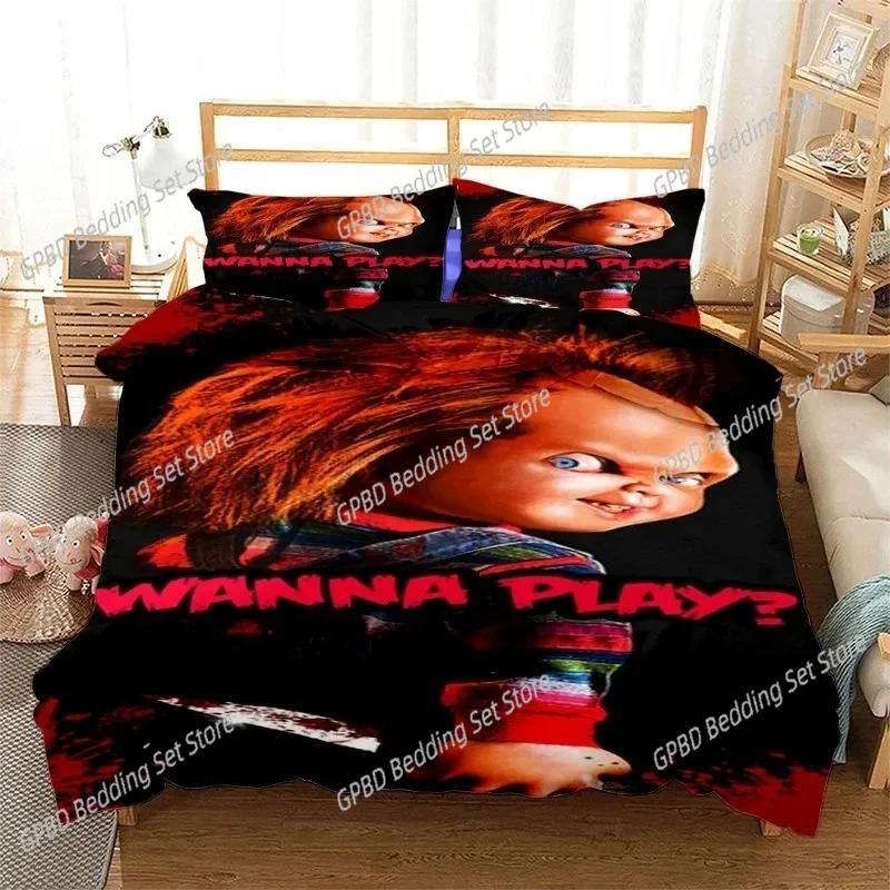 New Bride of Chucky 3D NEW Duvet Cover Pillowcase Bedding Set Adult Boy Girl Bedroom Decoration Children Single Double Large