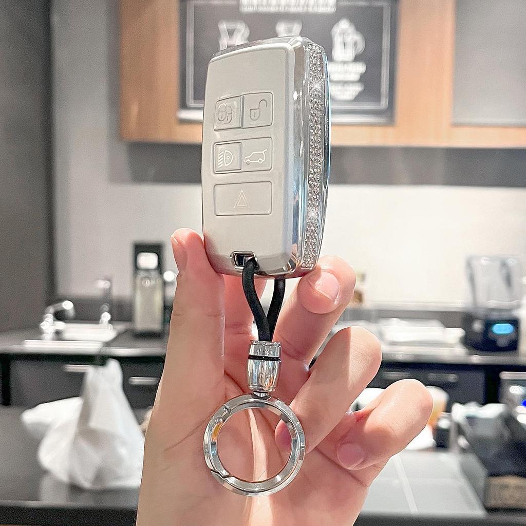 Land Rover Schlüsselhülle für Discovery, Range Rover Evoque, Velar, Freelander, Defender, Sport - High-End Auto-Schlüsselhülle