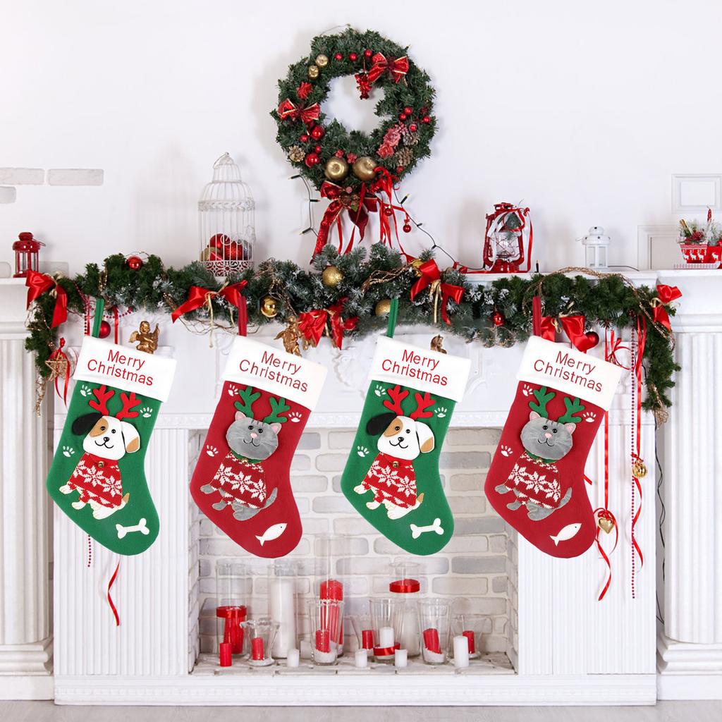 Cute Dog Christmas Stockings, Cartoon Christmas Stockings, Gift Bags, Christmas Decorations, Christmas Tree Ornaments