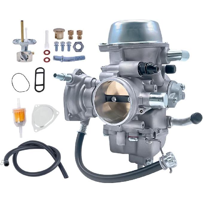 YFM600 Carburetor Carb Kit for Yamaha Grizzly 600 660 YFM600 YFM660 with Fuel Switch Valve Petcock ATV Carb