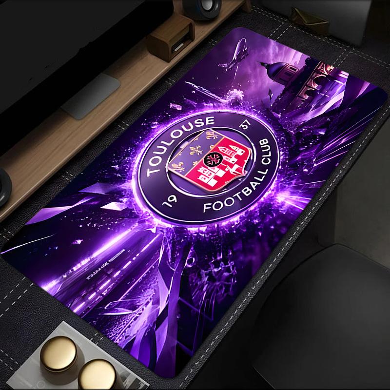 Toul-ouse Crest Design Mouse Pad, Rubber Base, Mouse Pad for Gamers and Office Use, Gaming Desk , Easy To Clean Mat Christmas fan gifts