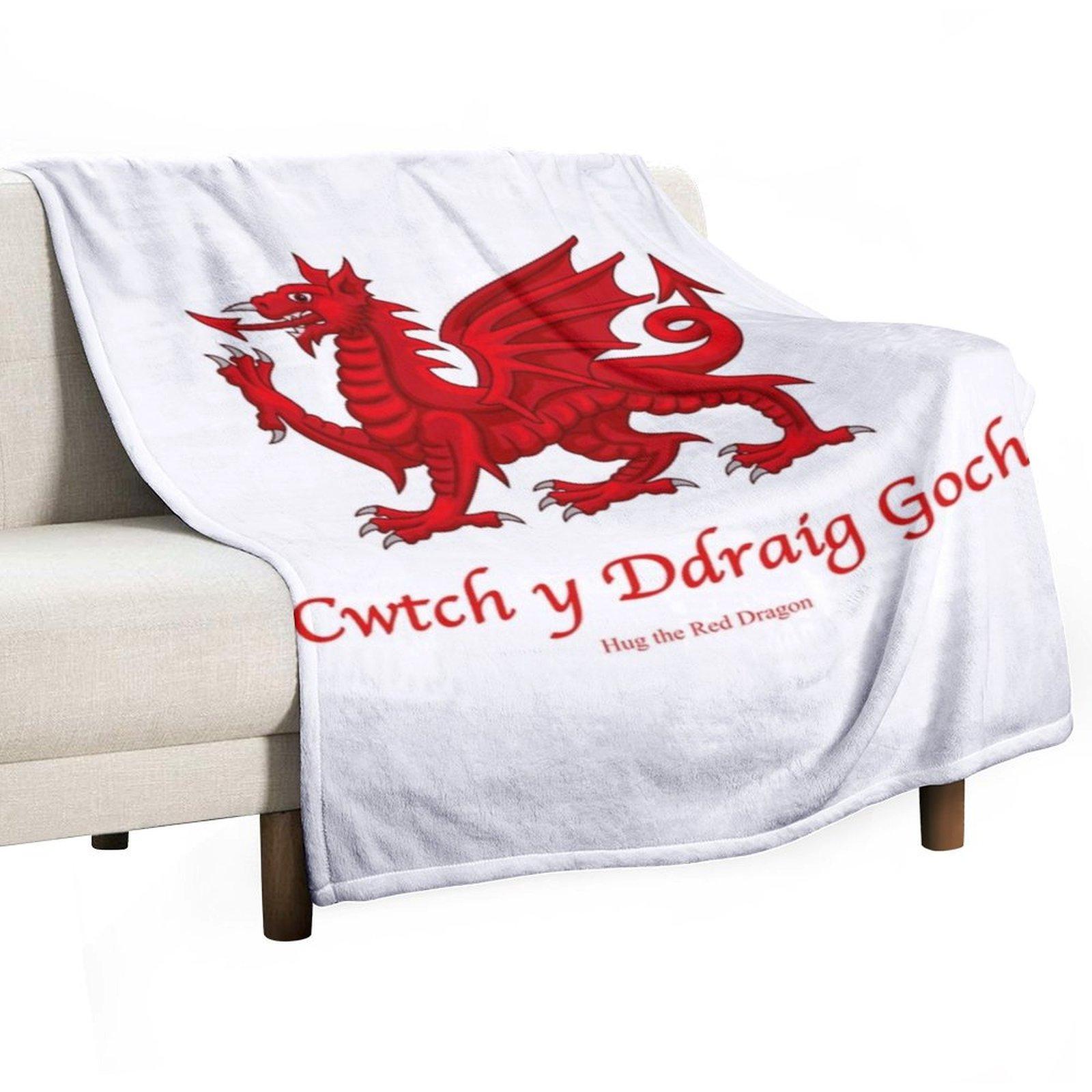 

Welsh Red Dragon T-ShirtCwtch y Ddraig Goch - Hug the Red Dragon Throw Blanket Plush Hair Blankets 30x40in