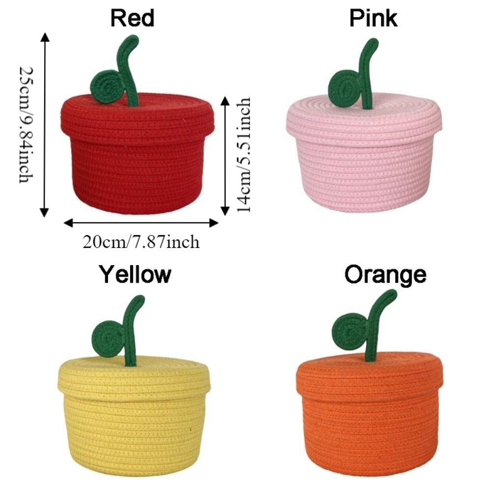Large Capacity Cotton Rope Storage Basket Decorative Sundries Storage Basket Bedroom