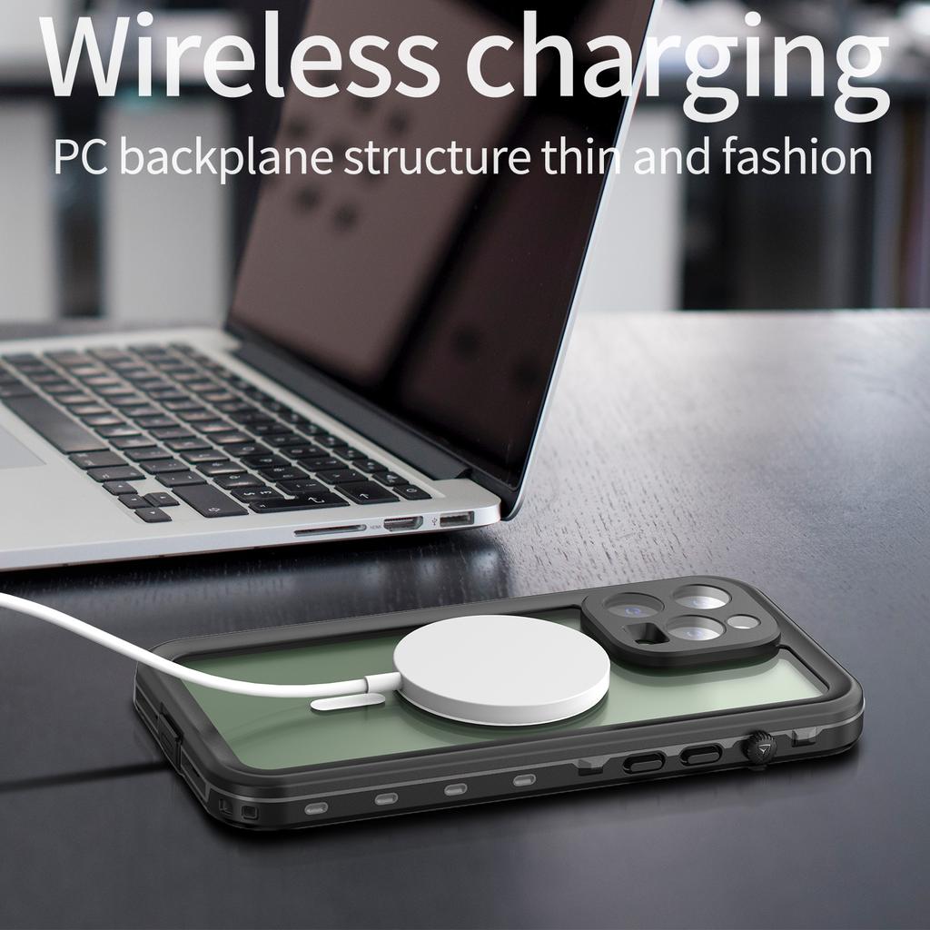 shellbox-hot sale magnetic shockproof dustproof IP68 professional waterproof phone case for iphone16promax/15/14/13