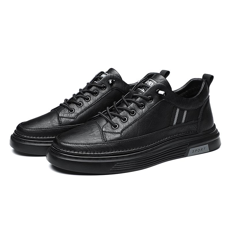Scarpe casual da uomo di lusso in vera pelle, scarpe eleganti da ufficio stringate di alta qualità, sneakers da uomo per la corsa all'aperto
