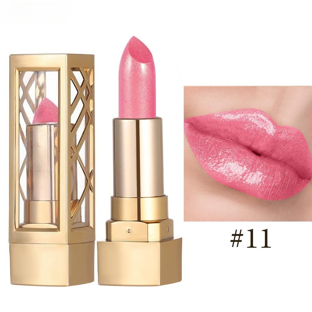 Metallic Lipstick Bright Glossy Velvet Texture Durable Make Your Lips Shiny Waterproof Anti-fouling Glitter Lip Stick Starry Sky