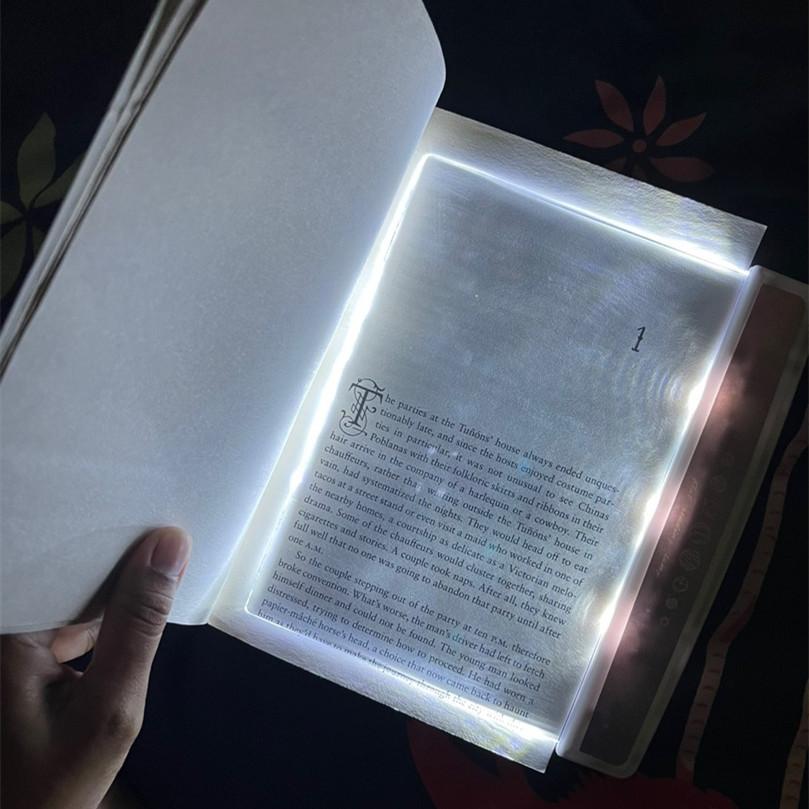 LED-Buchlicht zum Lesen im Bett, Flaches Lesezeichenlicht augenschonend, Tragbare Leselampe, Mini-Nachtlicht, Auto, Reisen, Geschenke
