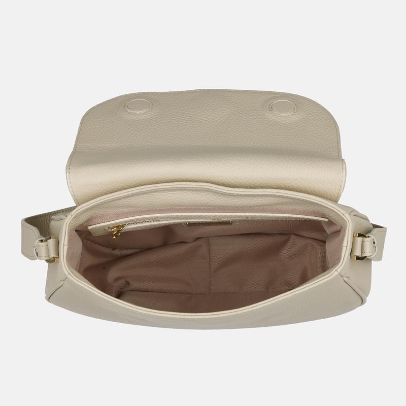 Maya - Beige Leather Handbag