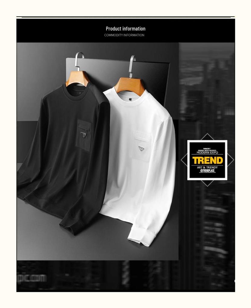 Europäischer High-End Light Luxury Herren Slim Fit Pullover Hoodie - Frühling/Herbst Trendiger Einfacher Basisschicht