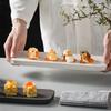 High-End Restaurant Sushi Plate Specialty Plate Ceramic Long Plate Japanese Dish Pastry Plate Dessert Tray