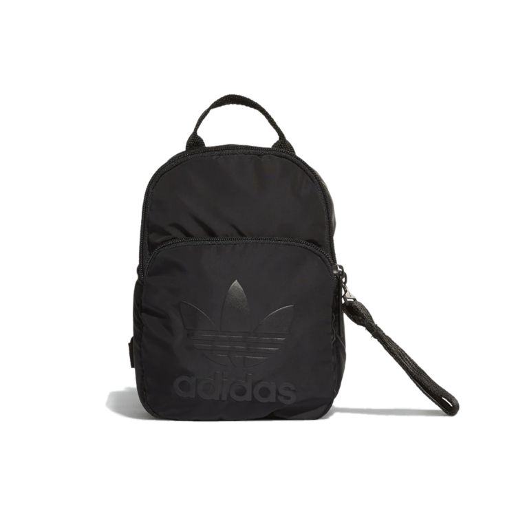 Adidas Originals Классический Спортивный Повседневный Рюкзак из Полиэстера с Большим Логотипом Мини Женский Рюкзак Черный DV0212 Pure Black