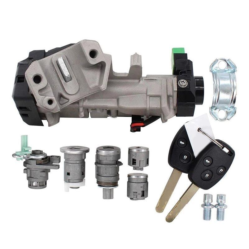 Complete Set Cylinder Door Lock Key Shell Ignition Switch 675663429958 For Honda Accord 2006-2007