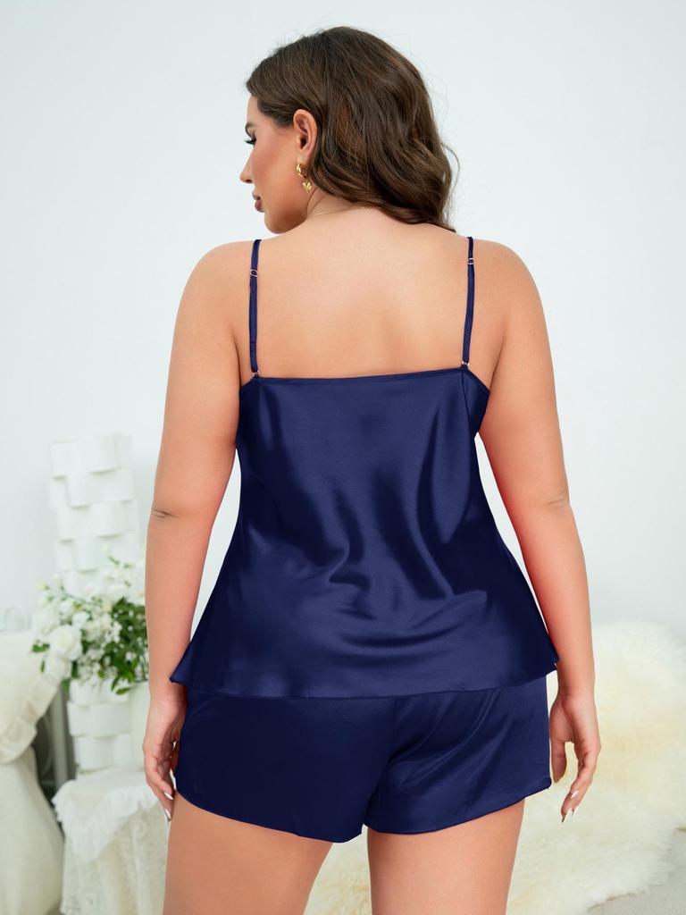 Ice Silk Women's Pajama Set: Breathable Summer Cami Dress and Shorts