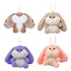 Fashionable Rabbit Shaped Keyring Long Eared Plush Bunnys Bag Pendant Keychain Handbag Accessory for Animal Lovers