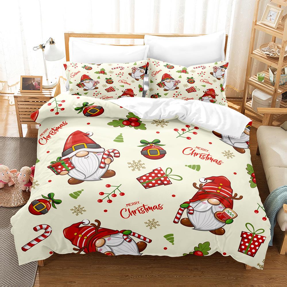 Christmas Digital Printing Bedding Four-Piece Three-Piece Set