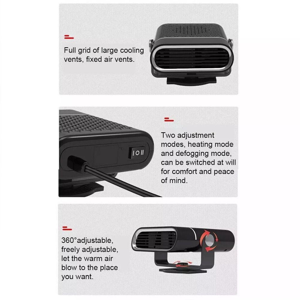 150W Car Heater Fan Portable Windshield Defroster New Demister