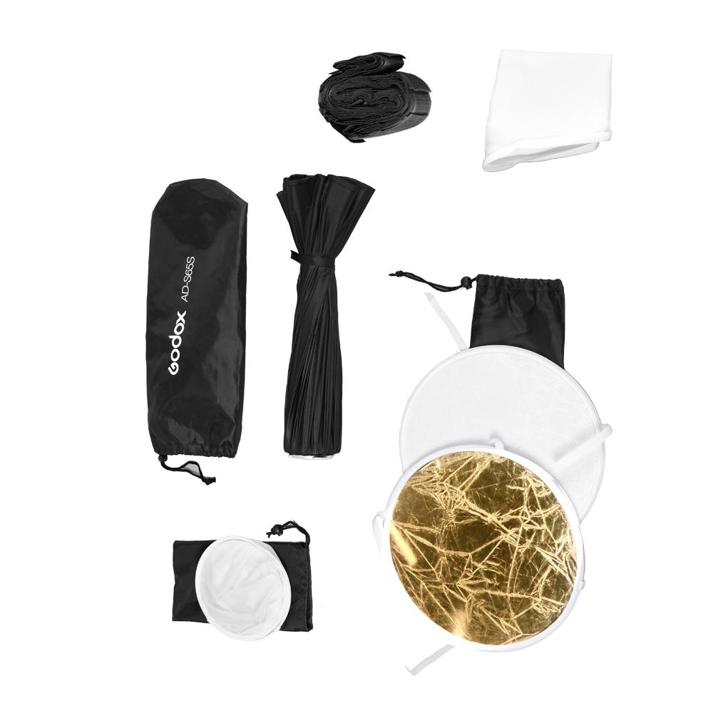 AD S65S 65cm 25.6in Portable Deep Parabolic Softbox Umbrella Godox Mount Fast Installation Silver Reflector for Godox