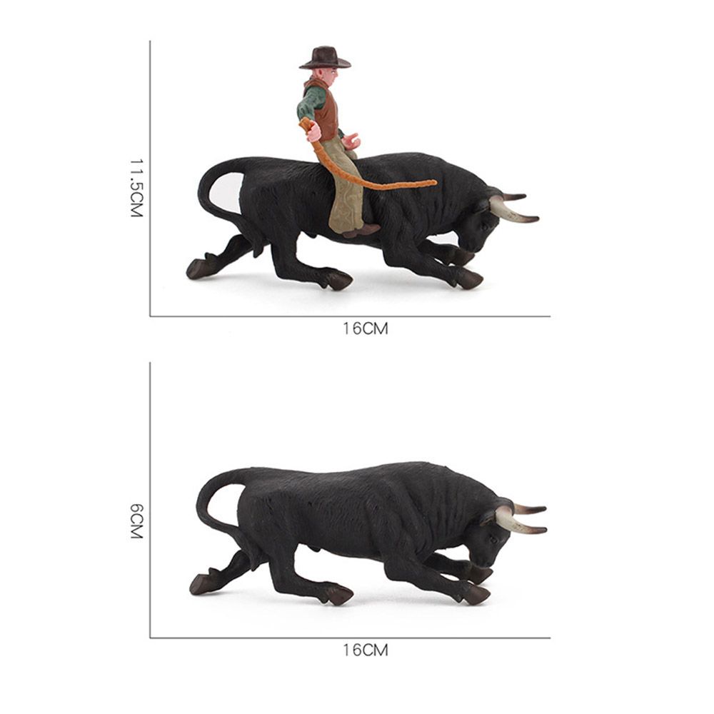 Szenenzubehör Sammlerfigur Modell Tier Spielzeug Rodeo Bulle Bullenreiter PVC Modell