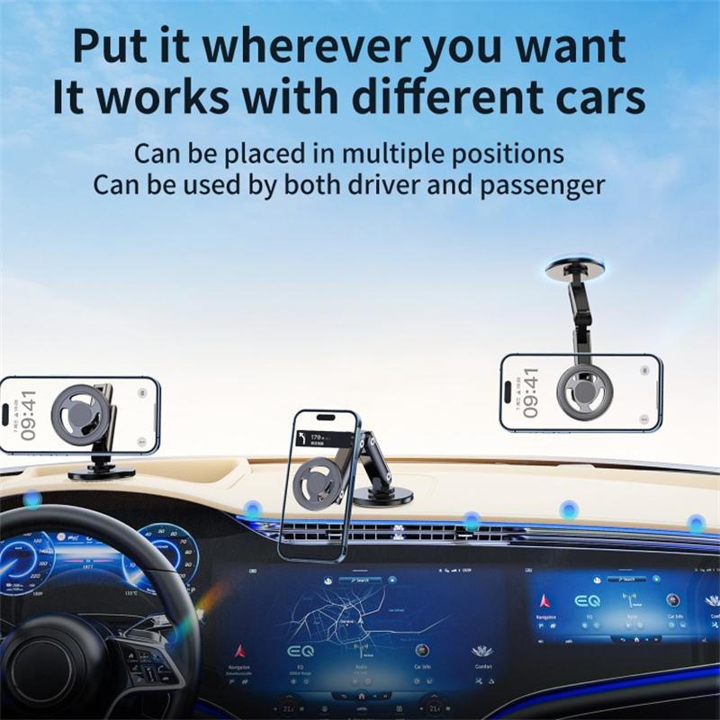 

C13 Multi-Angle Adjustable Car Phone Mount Compatible with MagSafe Magnetic Car Phone Holder Black