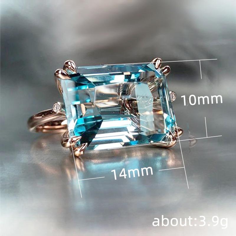 New, personalized fashion copper-plated zircon women's ring, European and American jewelry