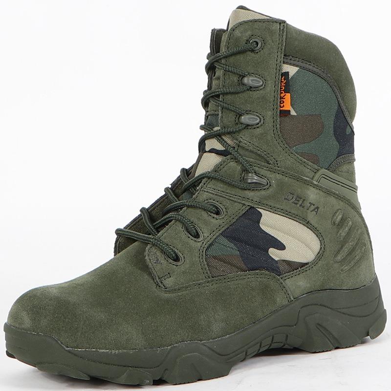 Eagle Delta Combat Boots Desert Boots Anti Slip Stab Resistant Wear-resistant High Top Men's Shoes Ankle Protection, Breathable and Warm Climbing