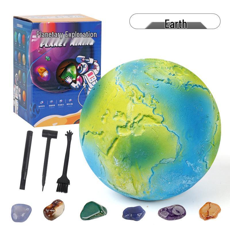 Handmade Archaeological Dig Eight-Planet Gemstone Bracelet Educational Toy