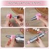 Cake Syringe, Stainless Steel 13-Piece Set, Professional Cream Syringe Stainless Steel with 6 Nozzles, Cake Syringe Cake Accessories, Stainless Steel