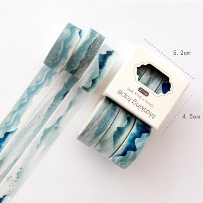 3 Rolls Per Box Landscape Series Decorative Tape Hand Account Collage DIY Decorative Materials Student Gift Decorative Tape