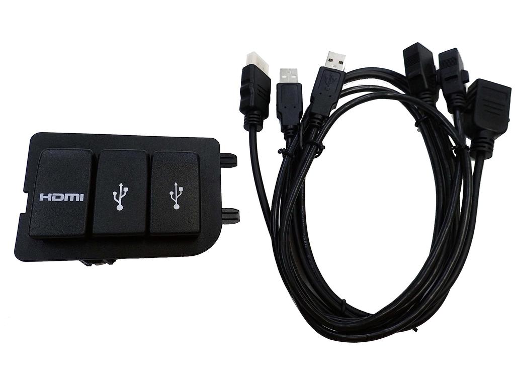 Honda JF3 JF4 Genuine Aftermarket Navigation System USB HDMI Socket Black Panel Cable SET for HONDA NBOX Car Navigation and Mirroring HDMI USB Port