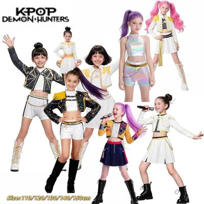 Costum nou de Cosplay pentru Copii Costum de Spectacol Copii Demoni Costum K-Pop Mira Rumi Zoey Hunters Cosplay Mărime 100-160 Halloween Scenă