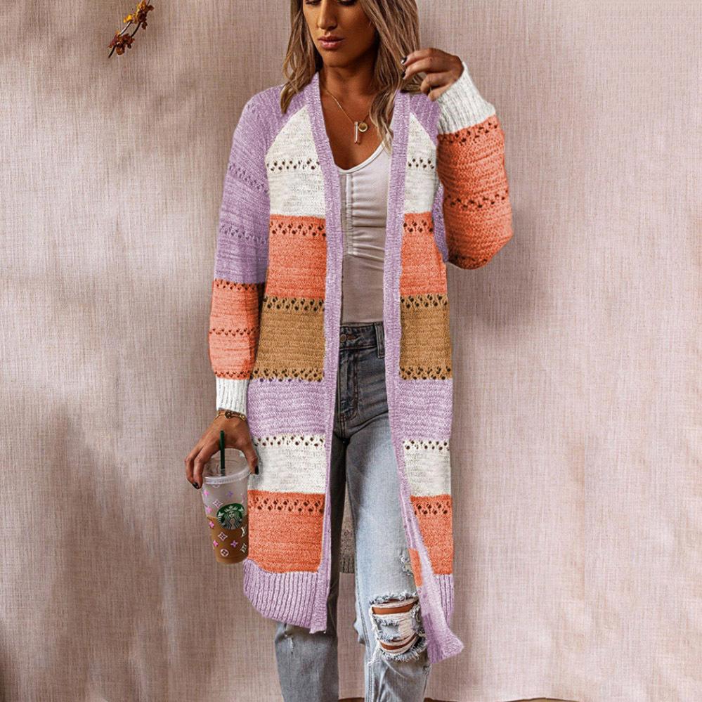 Autumn and Winter Fashion Women's Cardigan Mid-length Knitted Sweater for Women