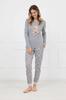 Women's Long-sleeved Pajamas, Long Pants Sara Pink/print XL