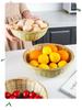 Creative Farmhouse Bamboo Woven Storage & Sieve Basket for Kitchen & Vegetable Use