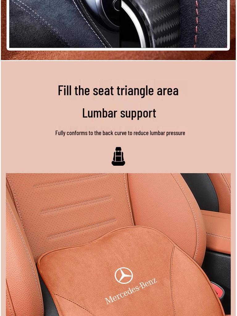 Neck Pillow & Backrest Set for Mercedes-Benz GLC/GLCL/C-Class Headrests – Car Interior Use