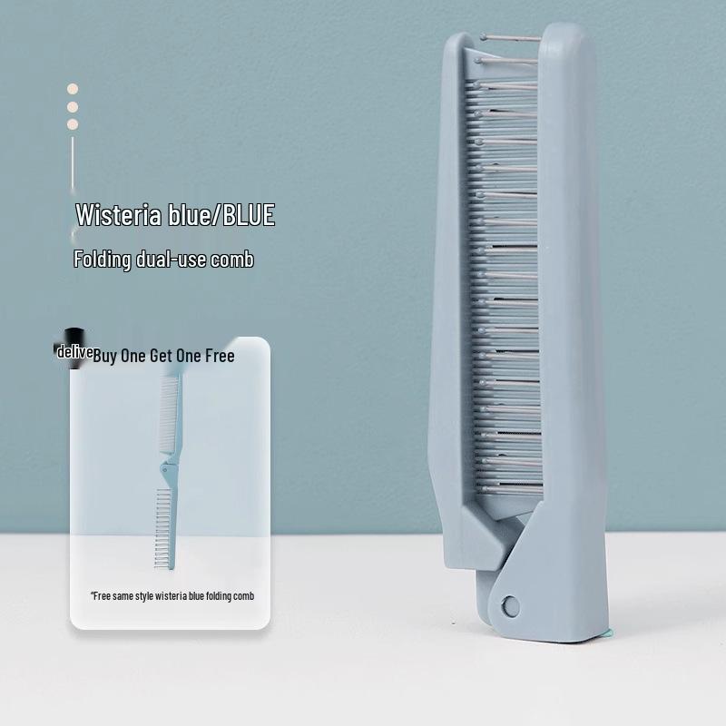 Portable Mini Folding Comb for Kids and Adults - Ideal for Braiding, Fine Tooth Bangs, Travel-Friendly