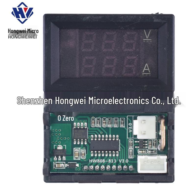LED Digital Dual Display Voltmeter & Ammeter, DC 0-100V/10A, Red & Blue Screen
