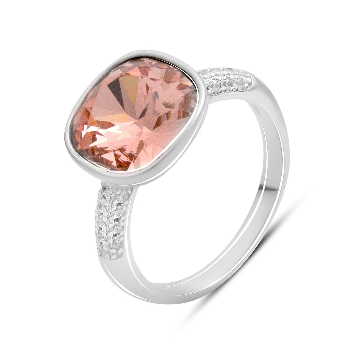

Silver ring with cubic zirconia, product weight 4.34 g (60002281) 17.5 білий