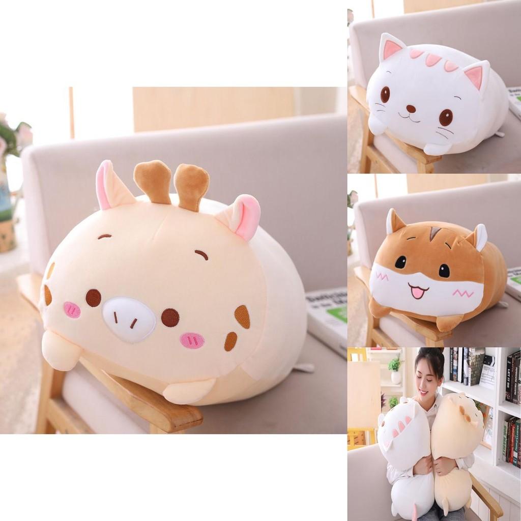 Adorable Cartoon Cat Dinosaur Bear Deer Plush Toy Doll For Cozy Sleeping Cuddles