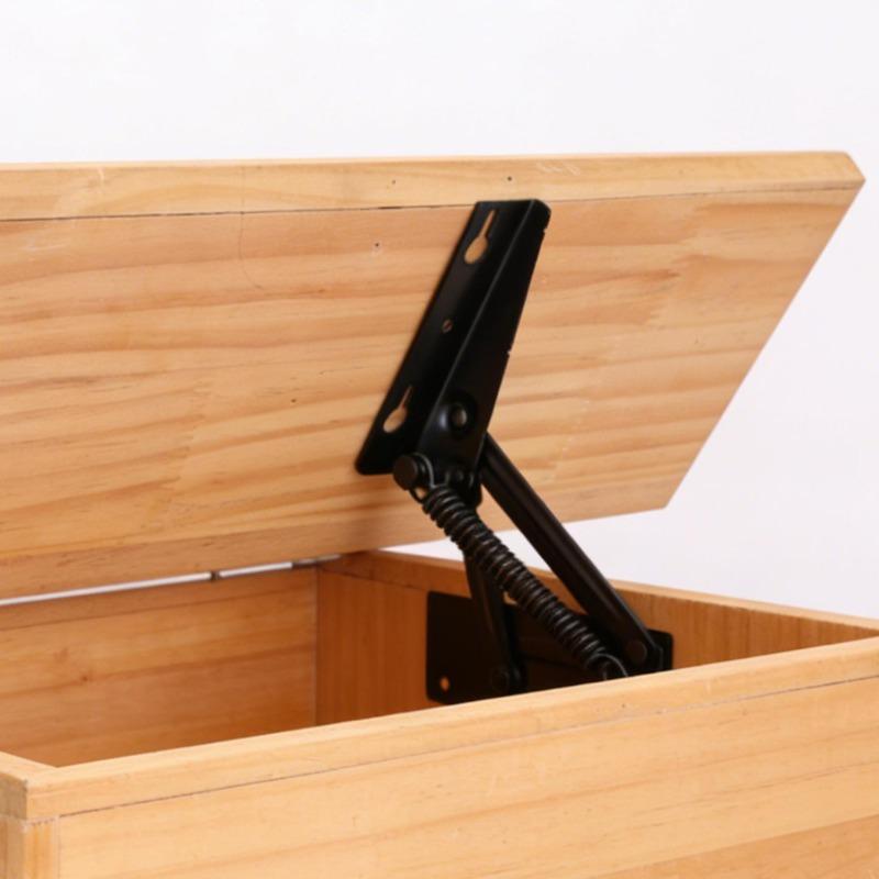 Cold Rolled Steel Foldable Spring Hinge Heavy Duty Sofa Bed Corner Lifting Bracket Fixed Supports Furniture Hardware Accessories