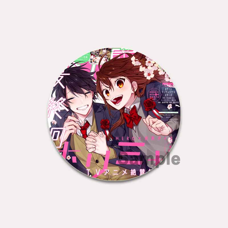 

32/44/58 мм Love Anime Horimiya Значки на рюкзаке Аксессуары Miyamura Izumi Hori Kyouko Мультфильм Броши для одежды Сумка Декор Подарки Булавки 32mm