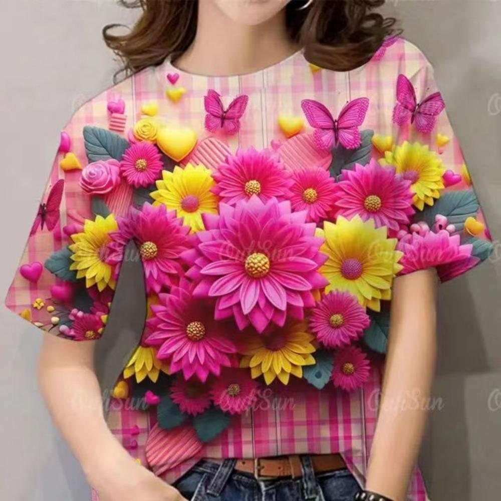 Women s printed short-sleeved T-shirt S