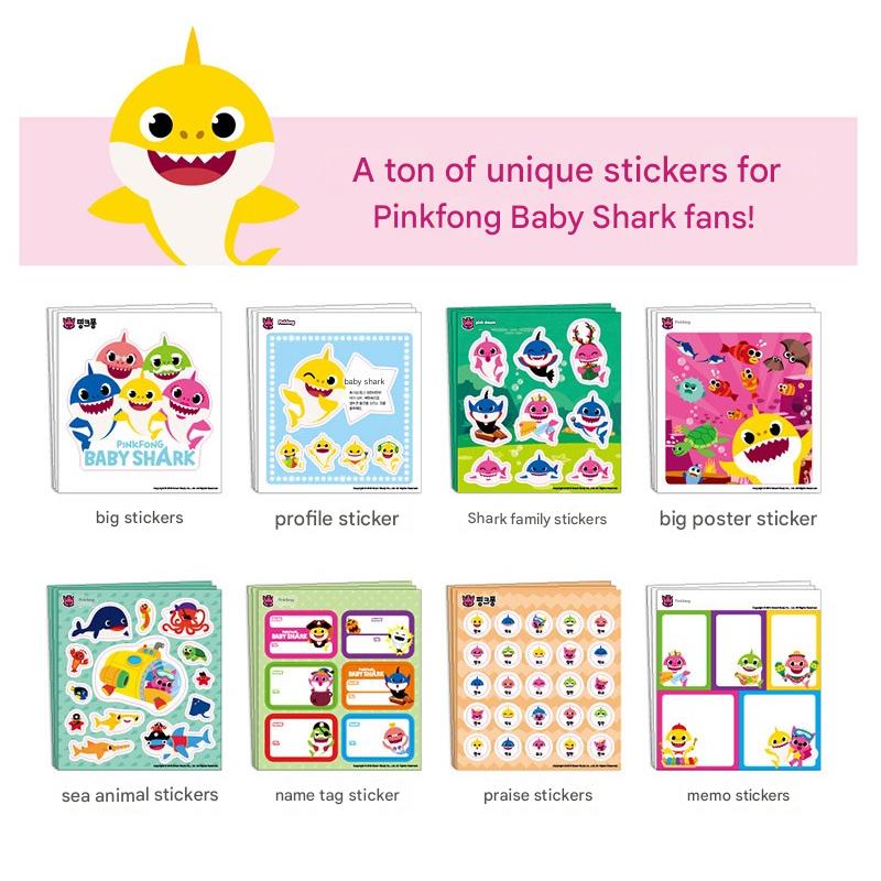 Made in Korea, KC-Certified – Pinkfong  Character Sticker Book  (Pinkfong 130 pcs / Baby Shark127 pcs)