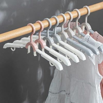 5 Stück Faltbare Kleiderbügel Kunststoff Reisebügel 3 Stufen Teleskopisch Rutschfest Kleiderbügel für Zuhause
